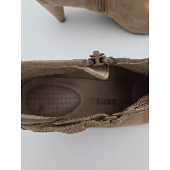 Tsubo Beige Suede Leather Zip Ankle Boots Womens‎ Size 6.5 Style 1002528-Mink - Picture 4 of 12